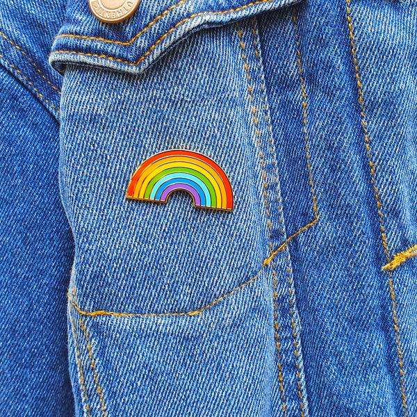 Rainbow badges are powerful fashion statements