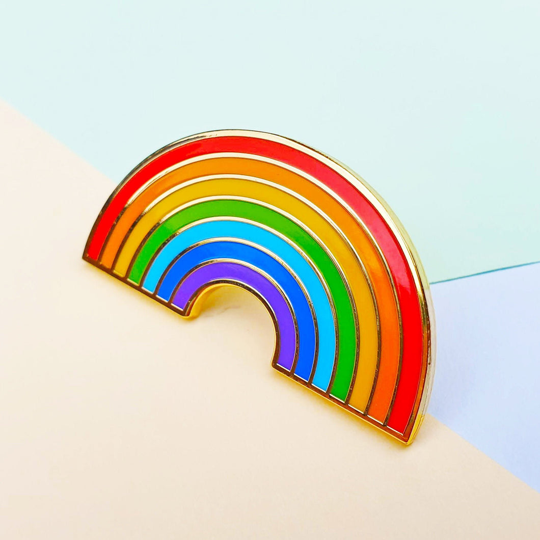 Rainbow Hard Enamel Pin Badge - Mystery Pins Ltd
