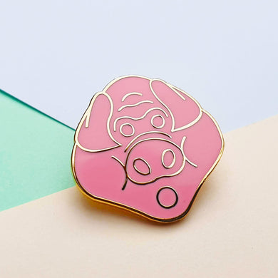 Pink Chocolate Pig Hard Enamel Pin Badge - Mystery Pins Ltd